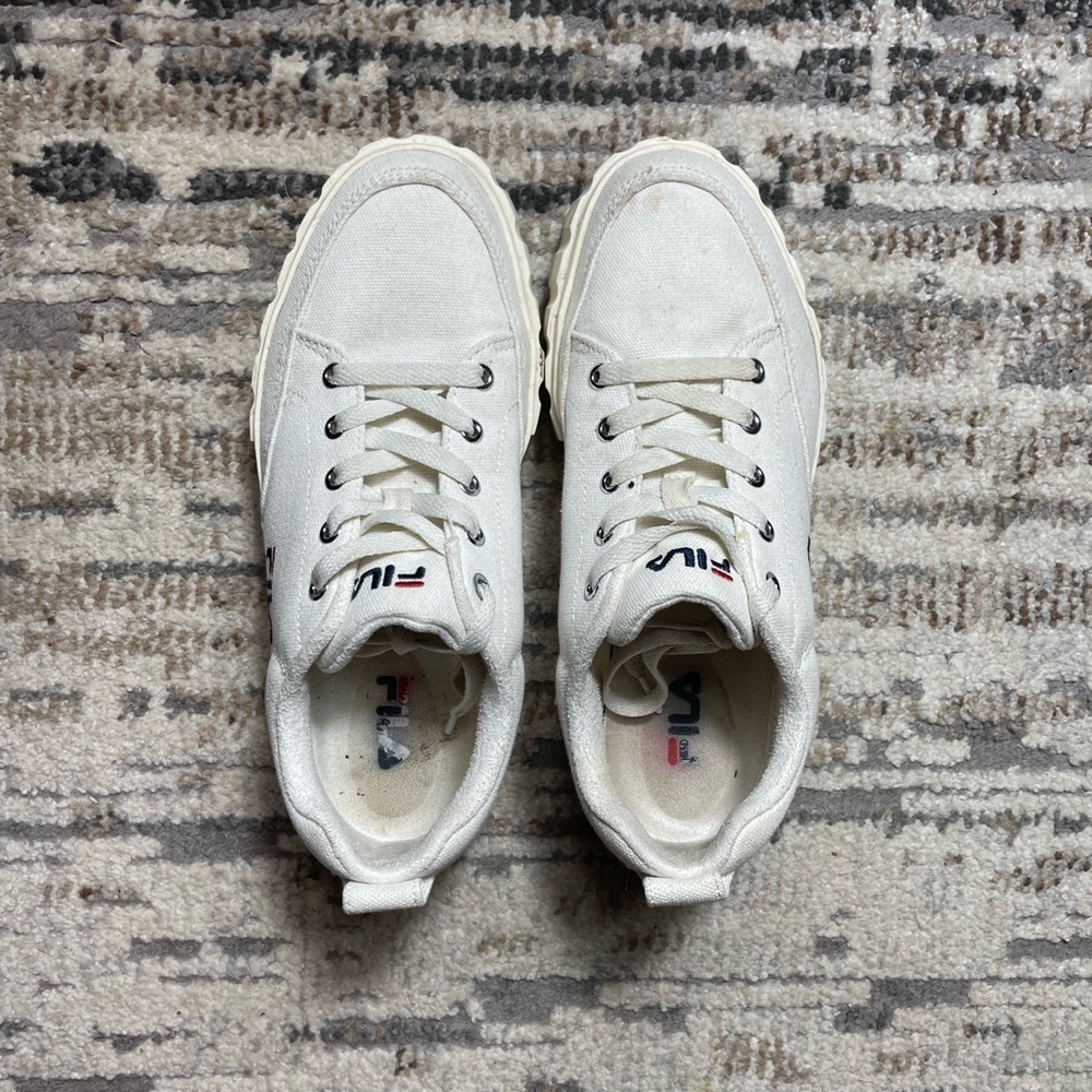 Fila Sandblast White Platform Sneakers Size 7.5 - Picture 3 of 16